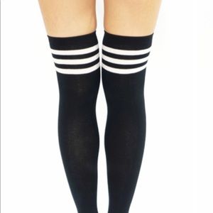 Soft jersey thigh high boot socks